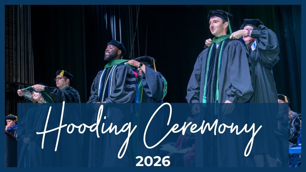 MCG students receiving their hoods.