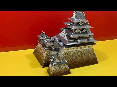 DIY Craft Instruction 3D Puzzle Cubicfun Himeji-Jo in Japan - YouTube