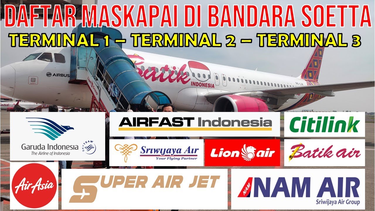 LIST OF AIRLINES AT SOEKARNO HATTA AIRPORT AND THEIR TERMINAL LOCATIONS