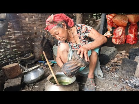 Typical and organic fresh food. Eastern Rural Lake side Nepal.