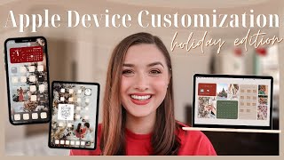 iOS 15 iPhone & iPad Customization! Customizing my Apple Devices w/ an Aesthetic Winter/Xmas Theme