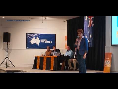 Sen Pauline Hanson Firearms Legislation Community Consultation