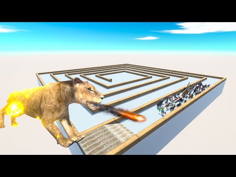 Escape From Fire Smilodon - Last Survivor - Swirl Course | Animal Revolt Battle Simulator
