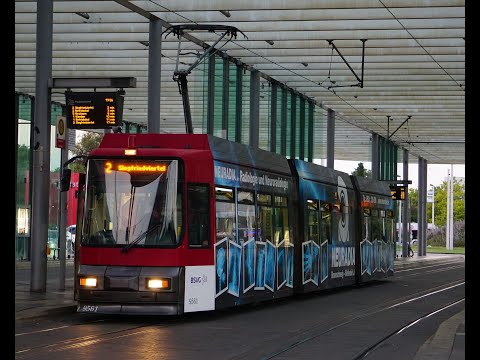 Mitfahrt im BSVG GT6S über die Schnellstrecke vom Sachsendamm zum Hauptbahnhof