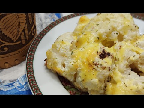 ПП рецепт. Нежная цветная капуста под сырным соусом. Healthy and tasty. Cheese sauce cauliflower.