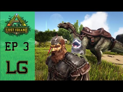 Taming My First Sinomacrops - Let's Play Ark Lost Island Ep 3