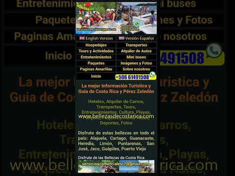 www.bellezasdecostarica.com,  Guía de Servicios Turisticos, Turistica en Costa Rica & Pérez Zeledón