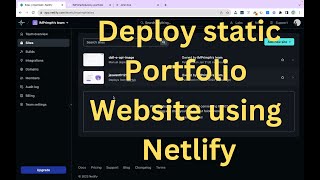 Portfolio Website Deployment using Netlify tutorial