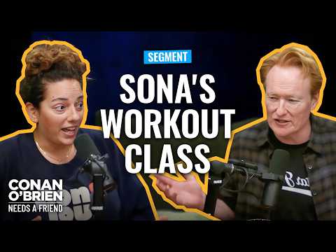 Conan Teases Sona For Being Late To The Studio | Conan O'Brien Needs A Friend