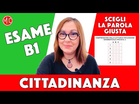 Esame B1 Cittadinanza: Riflessione grammaticale | B1 Italian Citizenship Exam Grammar Test
