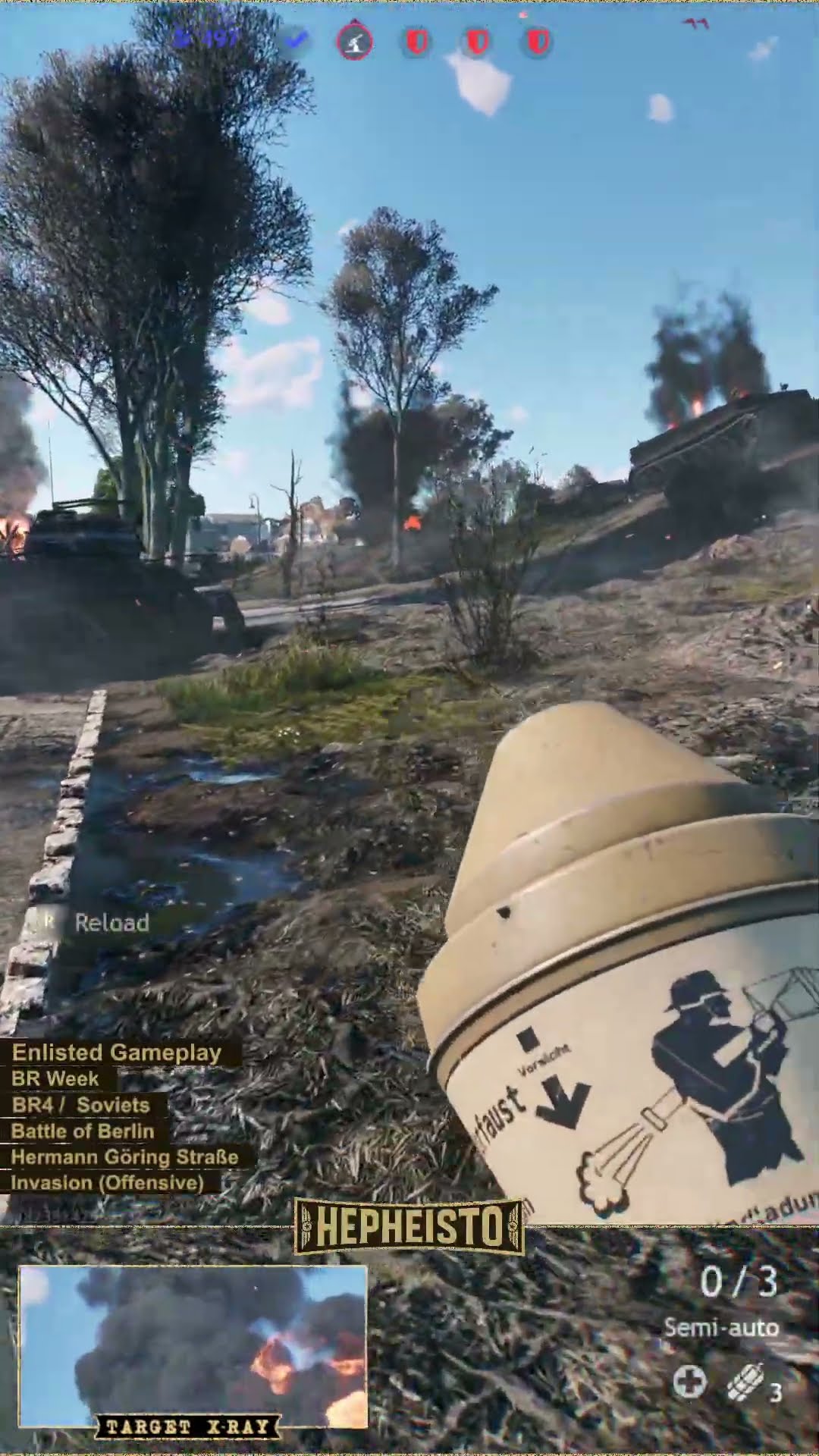 Anti Tank Gunner eliminates Panzer III N with Panzerfaust 60