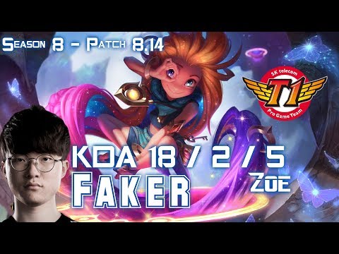 SKT Faker ZOE vs 4 Members SKT T1 - Patch 8.14 KR Ranked