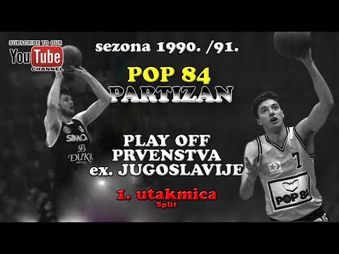 Jugoplastika (Pop 84) - Partizan finale playoffa, prvenstvo ex. Jugoslavije 1991. Split, Gripe
