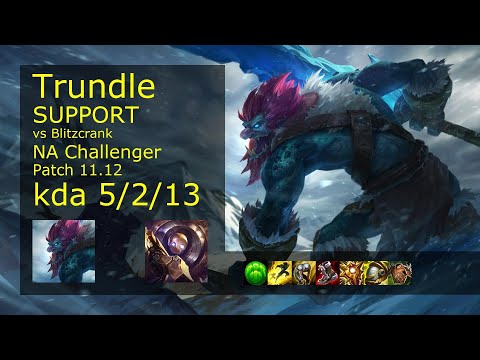 Trundle Support vs Blitzcrank - NA Challenger 5/2/13 Patch 11.12 Gameplay