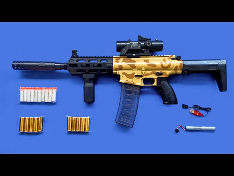 Realistic Honey Badger toy gun Unboxing-Electric soft bullet shooting gun