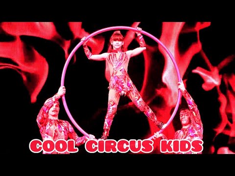 Circus show - "Avatar games", acrobats - "Cyr Wheel" (on hoops) performance of the "Fire" clan.
