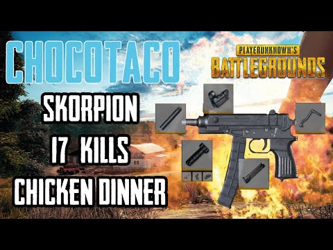 PUBG - ChocoTaco 17 Kills And Win With SKORPION ONLY