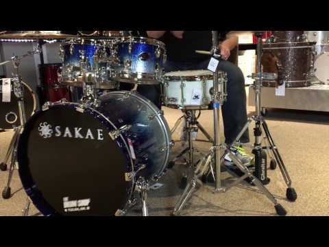 Sakae Almighty Maple Snare 14in X 6.5in in Antique White at The Drum Shop, Tulsa, OK.