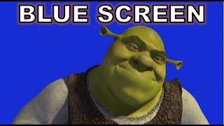 Shrek but hes Green Screend/Blue Screend for memei