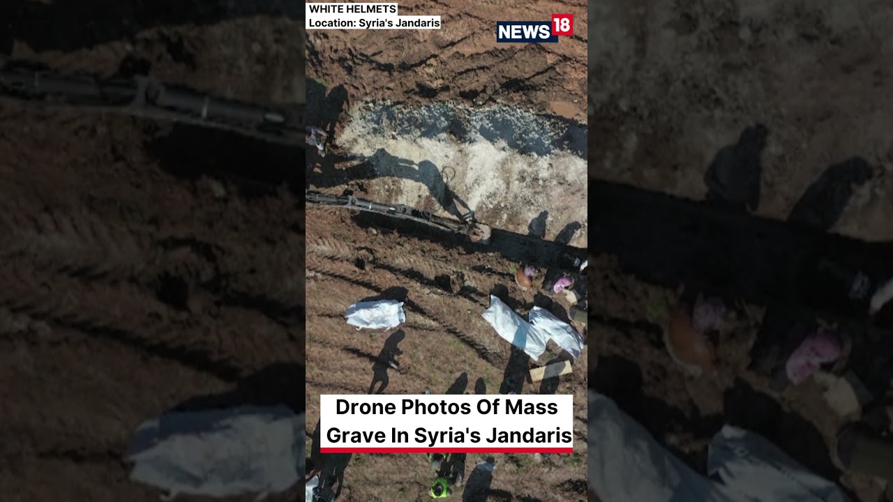 Turkey Earthquake | Drone Photos Of Mass Grave For Quake Casualties In Syria’s Jandaris | #Shorts