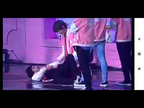 Taehyung tickle Jin on stage