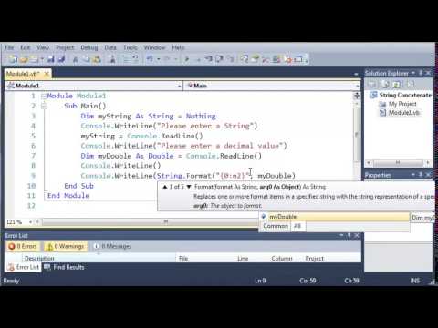 Visual Basic Tutorial   21   Formatting Strings