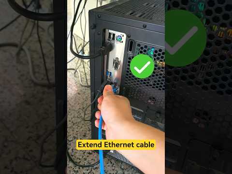 Out of reach INSTANTLY extend ANY Ethernet cable with THIS! Rj45 Inline couple#LifeHack#TechHack