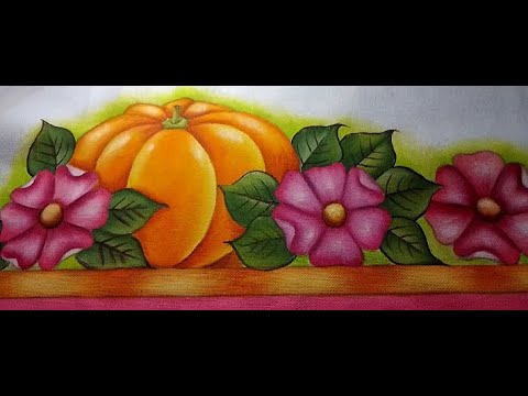 pintura em tecido para iniciantes como pintar abóbora  @reginarochapinturasemtecido