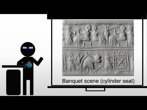 Banquet scene cylinder seal