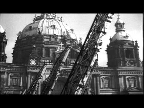 German fire fighters demonstrate their capabilities on the Lustgarten plaza, besi...HD Stock Footage
