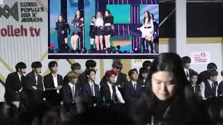 Download lagu WANNA ONE, NCT 127 REACTION TO RED VELVET - BUTTERFLIES   POWER UP _KPMA 2018 mp3