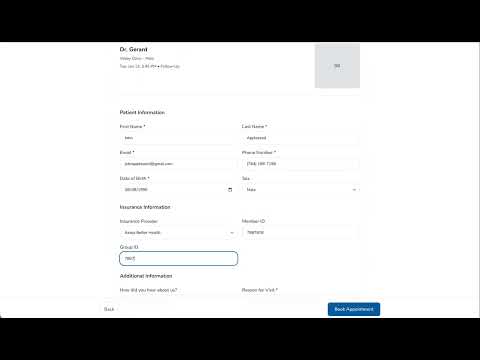 See how Beam automates intake when a patient books through your website- intake data is sent directly to Healthie and eligibility is checked in real time.