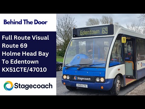 FULL ROUTE VISUAL | Stagecoach NW Bus Route 69 - Holmehead to Edentown | KX51CTE/47010