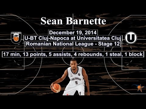 Sean Barnette - U-BT Cluj at Universitatea Cluj 19 DEC 2014