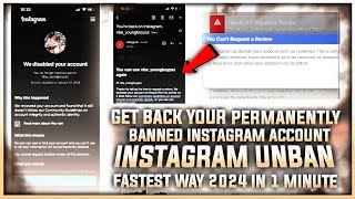 How To Unban Instagram Account From Permanently Disabled WITH IN 1 MINUTE IN 2024