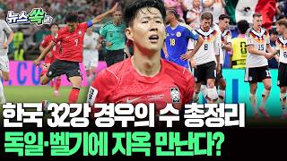 한국 32강 경우의 수 총정리! 남아공전 '이것'만 안 하면 독일·벨기에 지옥 대진 피한다 [뉴스쏙] / 연합뉴스TV(YonhapnewsTV)