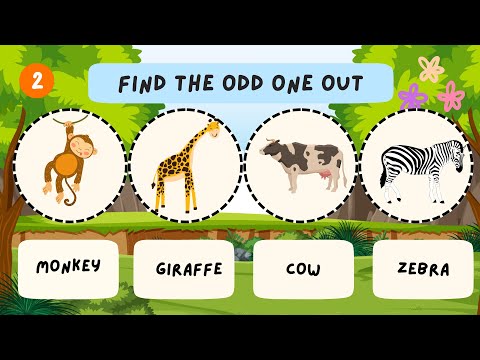 Find The Odd One Out | Farm VS Wild Animals | Part 6 | Practice My Worksheets