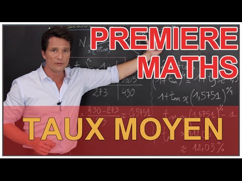Average rate - Maths 1ère STMG - Les Bons Profs