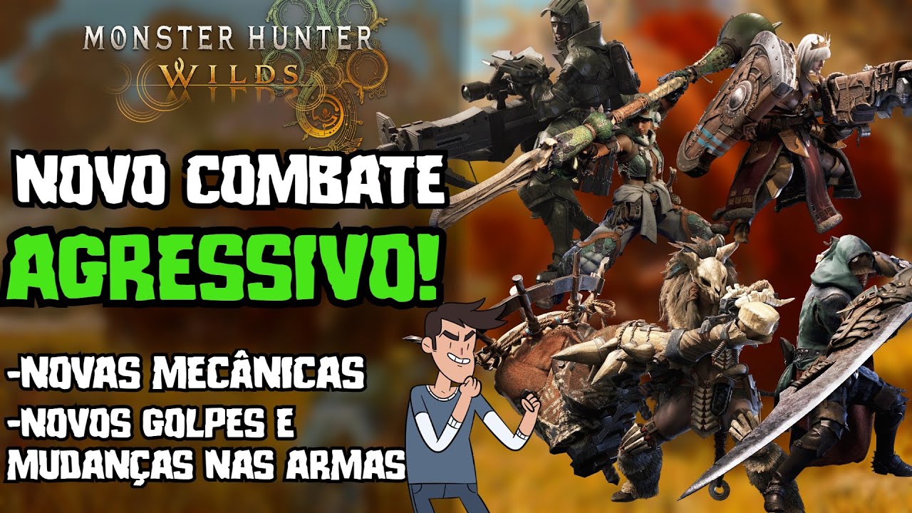 INCRIVEL!! NOVOS ATAQUES no Monster Hunter!! | Mudanças e Gameplays de armas Monster Hunter Wilds.