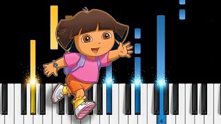 Dora the Explorer Theme Song - EASY Piano Tutorial