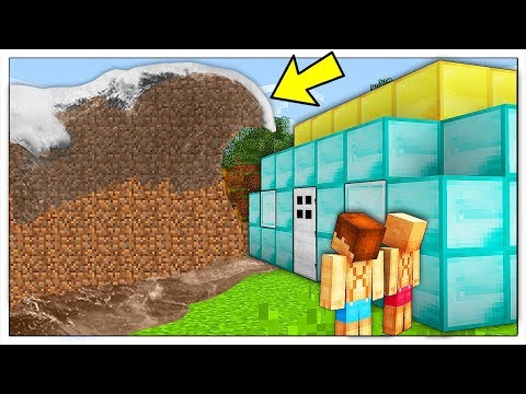 ONDA GIGANTE DI TERRA CONTRO RICCA BASE DI DIAMANTI! - Minecraft ITA