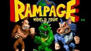 Rampage world Tour MAME arcade gameplay video