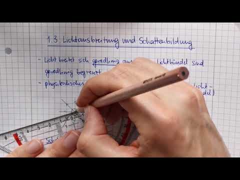 Lichtausbreitung und Schattenbildung - Allgemeines | Optik Klasse 7
