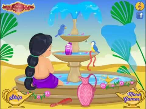 Baby Jasmine Genie Spa Makeover Game Movie-New Baby Games-Fairy Tale Games