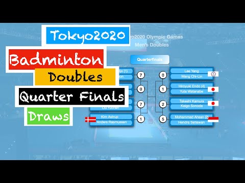 BADMINTON OLYMPICS Quarterfinals Draw Doubles | Mens, Womens & Mixed Doubles in Tokyo 2020 Olympics