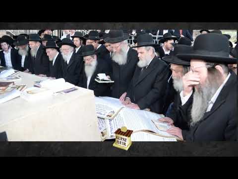 A Minyan Of Gedolei HaDor at Kever HaShlah