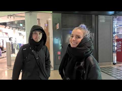 Central Helsinki Finland walk in rain (Jan 22nd 2021)