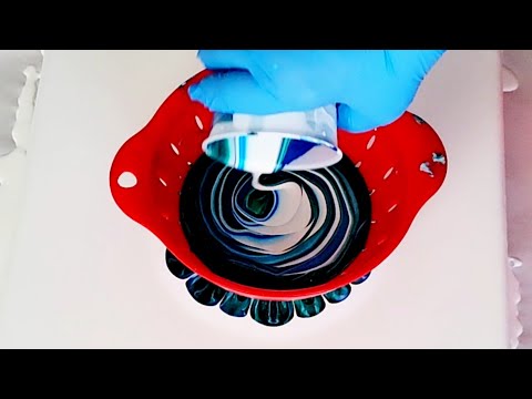 Emerald Green! WOW! What A Color Combo! Acrylic Pour Painting ~ Abstract Art