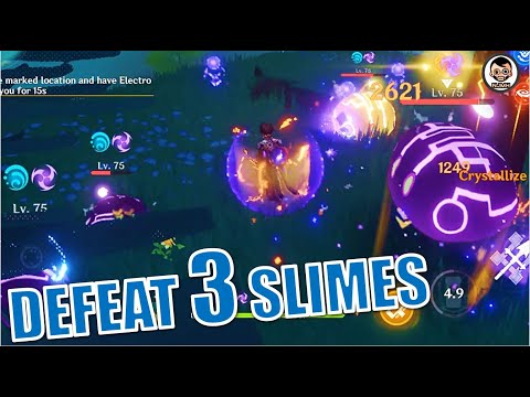 Collect 3 Portions of Core Propulsion by defeating 3 Slimes | A-Toymaking We Shall Go Genshin Impact