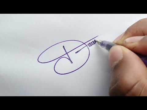 D letter signature making idea || How to sign D signature
